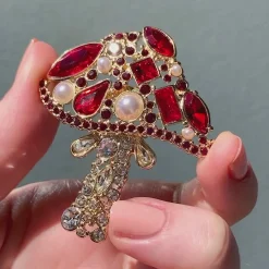Erstwilder Well Spotted Stone Set Crystal Brooch^ Brooches