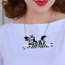 Erstwilder Zebra Crossing Necklace^ Necklaces